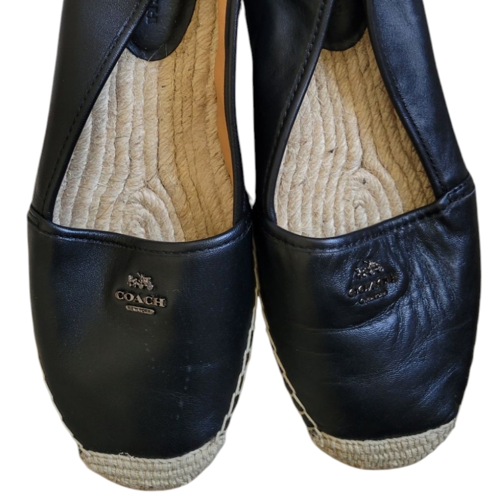 COACH Rhodelle Leather Espadrilles 9.5B Excellent Condition - Picture 5 of 6
